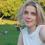 Madison Fiedler from shoulders up in Prospect Park Brooklyn